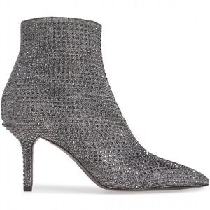 Michael Kors Katerina Black Silver Stud Crystal Embellished Bootie Sz 10 NEW